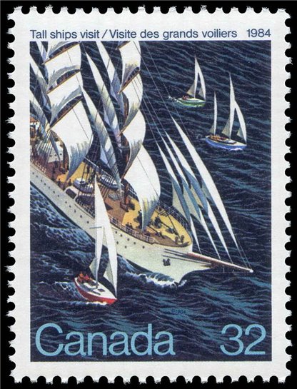 Canada Stamp #1012 - Tall Ships Regatta (1984)