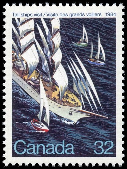 Canada Stamp #1012I - Tall Ships Regatta (1984)