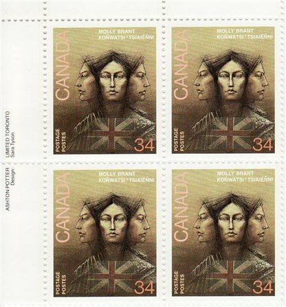 Canada Stamp PB#1091II - Molly Brant (1986)