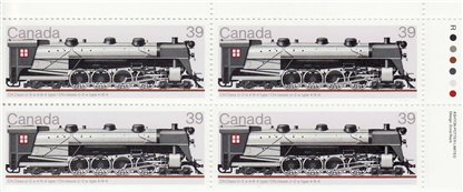 Canada Stamp #1120 - CN Class U-2-a 4-8-4 type (1986) 39¢ - Image 2