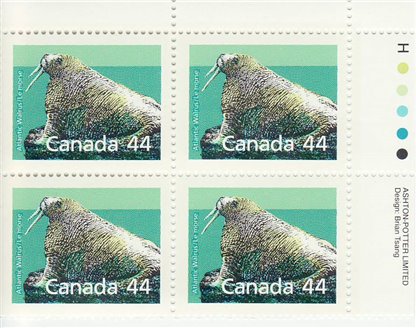 Canada Stamp PB#1171 - Atlantic Walrus (1989) 44¢ - Image 2