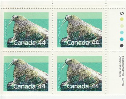 Canada Stamp #1171i - Atlantic Walrus (1989) 44¢ - Image 2