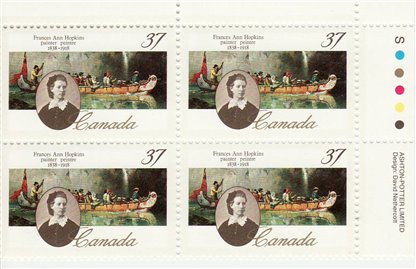 Canada Stamp #1227 - Frances Ann Hopkins (1988) 37¢ - Image 2