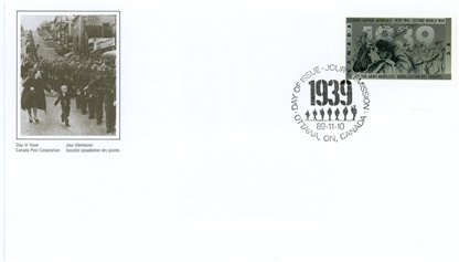 Canada FDC #1261 - The Army Mobilizes (1989) 38¢ - Image 2