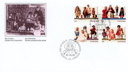 Canada FDC #1277a - Cultural Treasures-Dolls (1990) 4 x 39¢ - Image 2