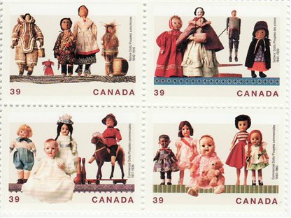 Canada Stamp #1277A - Cultural Treasures-Dolls (1990)