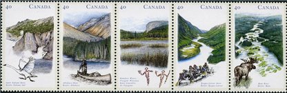 Canada Stamp #1325a - Heritage Rivers-1 (1991)