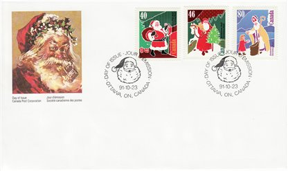 Canada FDC #1339-1340-1341 - CHRISTMAS (Personages) (1991) 40¢