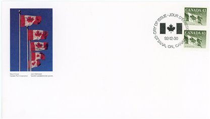 Canada FDC #1395 - Flag (1992) 43¢ - Image 2