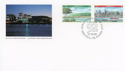 Canada FDC#1405a - Canada 92 (1992) 2 x 42¢