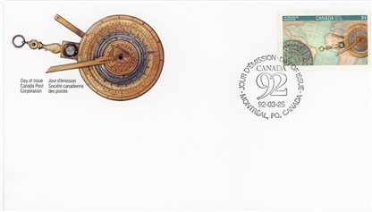 Canada FDC #1407 - Encounter (Columbus) (1992) 84¢