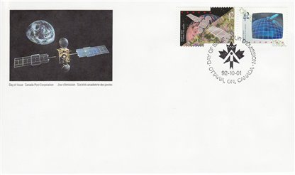 Canada FDC #1442a - Canada in Space (1992) 2 x 42¢