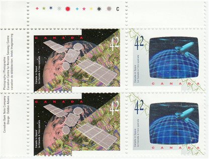 Canada Stamp #1442a - Canada in Space (1992)