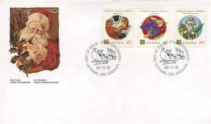 Canada -FDC 1992 --#1452-1455- Christmas