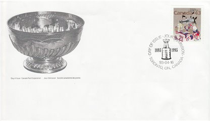 Canada FDC #1460 - Stanley Cup (1993) 43¢