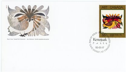 Canada FDC #1466 - Drawing for The Owl (1993) 86¢