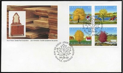 Canada FDC SET#1524 - Canada Day-Maple Trees (1994) 12 x 43¢ - Image 5