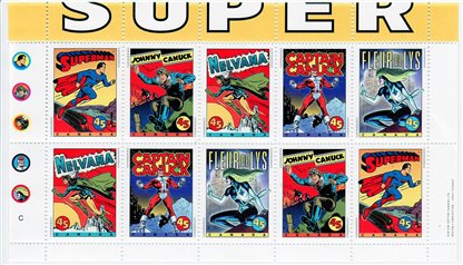 Canada Stamp Booklet - #BK185 (1995) $4.5 - Comic Book Superheroes - Image 3