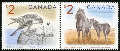 Canada Stamp #1692a - Wildlife Definitives-High Values (2005) 2 x $2