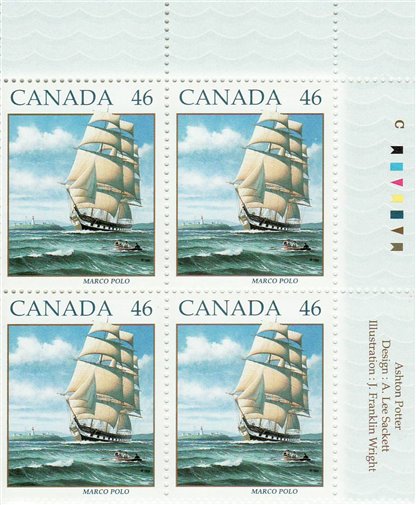 Canada Stamp #1779 - The Marco Polo under full sail (1999) 46¢ - Image 2