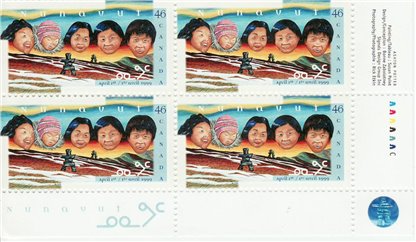 Canada Stamp PB#1784 - Inuit faces and landscape (1999) 46¢ - Image 2