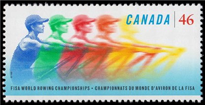 Canada Stamp #1805 - Five rowers (1999) 46¢ - Image 2