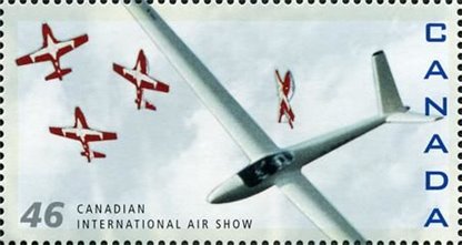 Canada Stamp #1807b - CT-114 Tutors and H101 Salto Sailplane (1999) 46¢ - Image 2