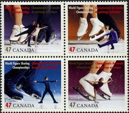 Canada Stamp #1899a - World Figure Skating Championships (2001) 4 x 47¢ - Image 2