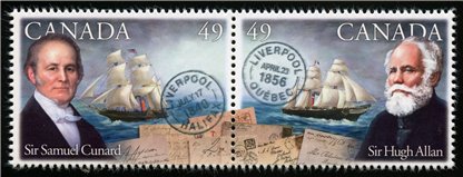 Canada Stamp SHEET#2042a - Pioneers of Transatlantic Mail Service (2004) 2 x 49¢ - Image 2