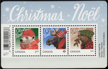 Canada Stamp #2879 - Christmas: Animals (2015) $4.55