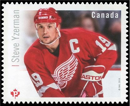 Canada Stamp #2945i - Steve Yzerman (2016) P (85¢)