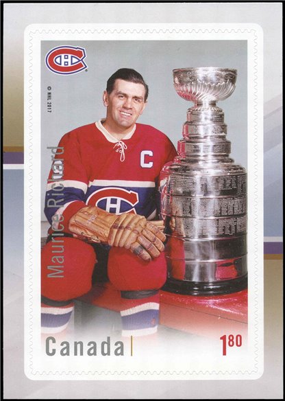 Canada Stamp #3033 - Maurice Richard (2017) $1.80