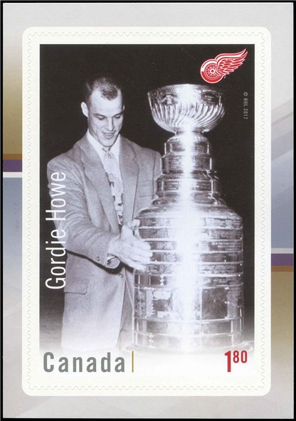 Canada Stamp #3035 - Gordie Howe (2017) $1.80 - Image 2