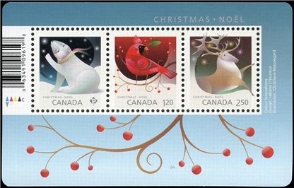 Canada Stamp #3045 - Christmas: Animals (2017) $4.55 - Image 2