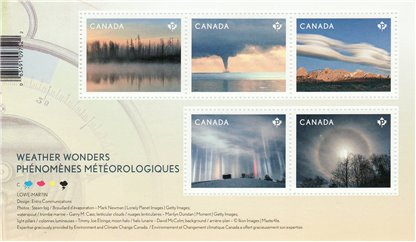 Canada Stamp #3111 - Weather Wonders (2018) (SOUVENIR SHEET) - Image 2