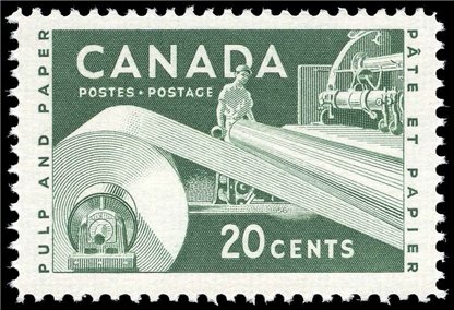 Canada Stamp #362 - Paper Industry (1956) 20¢ - Image 2