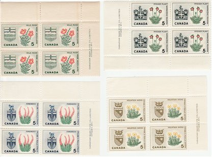 Canada Stamp #418-429 PLATE BLOCK SET 1964-1966 - Image 2