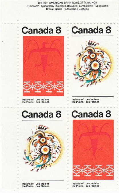 Canada Stamp #565a - Plains Indians (1972) 2 x 8¢