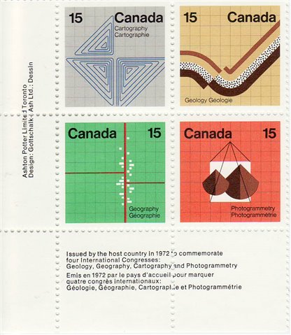 Canada PB #585a - Earth Sciences (1972) 4 x 15¢