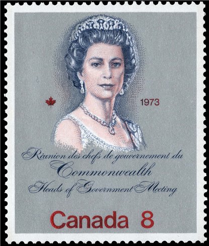 Canada Stamp #620ii - Queen Elizabeth II (1973) 8¢ F