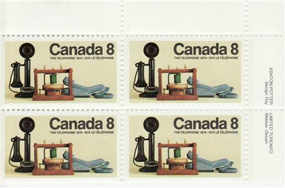 Canada Stamp PB#641 - Telephones (1974) 8¢ - Image 2