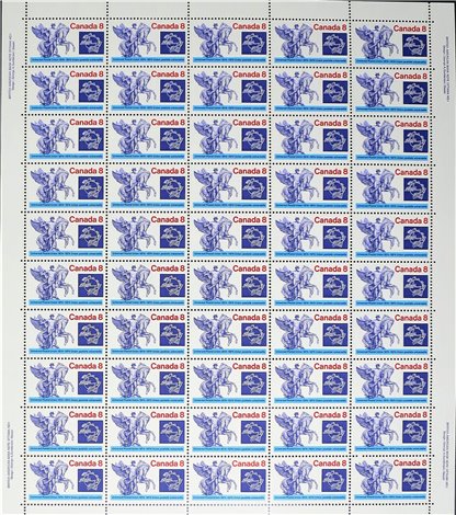 Canada SHEET#648 - Mercury and Winged Horses (1974) 8¢ DF