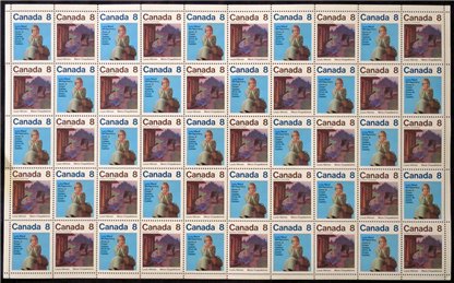 Canada SHEET #659a - Canadian Authors (1975) 2 x 8¢