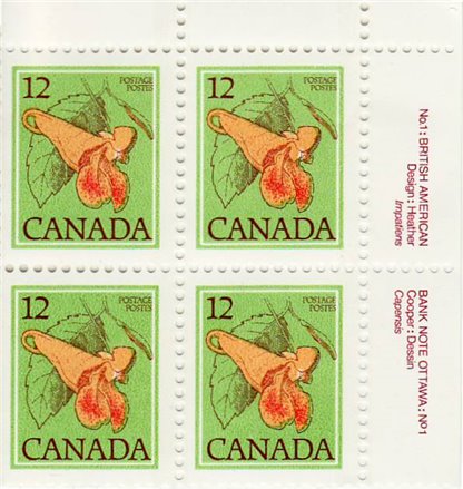 Canada Stamp PB#712 - Jewelweed (1978) 12¢ - Image 2