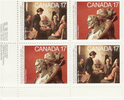 Canada Stamp PB#850a - Academy of Arts (1980) 2 x 17¢ - Image 2