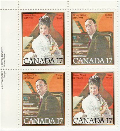 Canada Stamp #861a - Canadian Musicians (1980) 2 x 17¢ - Image 2