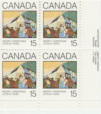 Canada Stamp PB#870 - Christmas Morning (1980) 15¢ - Image 2