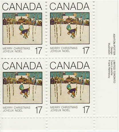 Canada Stamp #871 - Sleigh Ride (1980) 17¢ - Image 2