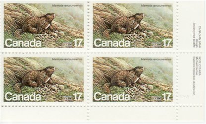 Canada Stamp PB#883 - Vancouver Island Marmot (1981) 17¢ - Image 2