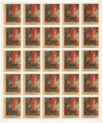 Canada SHEET #888i - Self Portrait (1981) 17¢